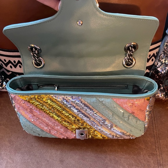 Gucci Marmont Pastel Multicolor Sequin Crossbody Bag - Picture 3 of 10